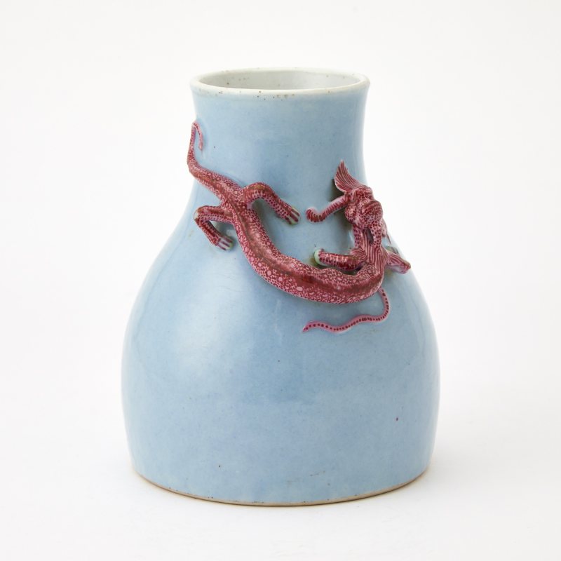 A Chinese Glazed Porcelain Mallet Vase