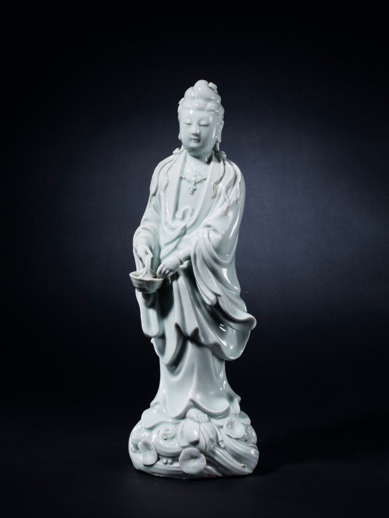 清中期 德化窑马郎妇观音造像 - 图1