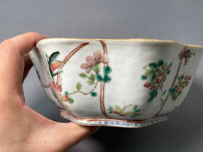 现代 粉彩花鸟纹供碗 - 图21