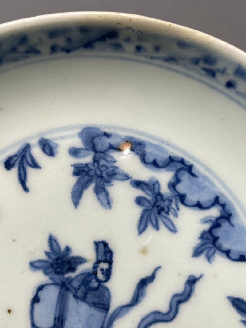 明中期 青花“青云折桂”故事图盘 - 图6