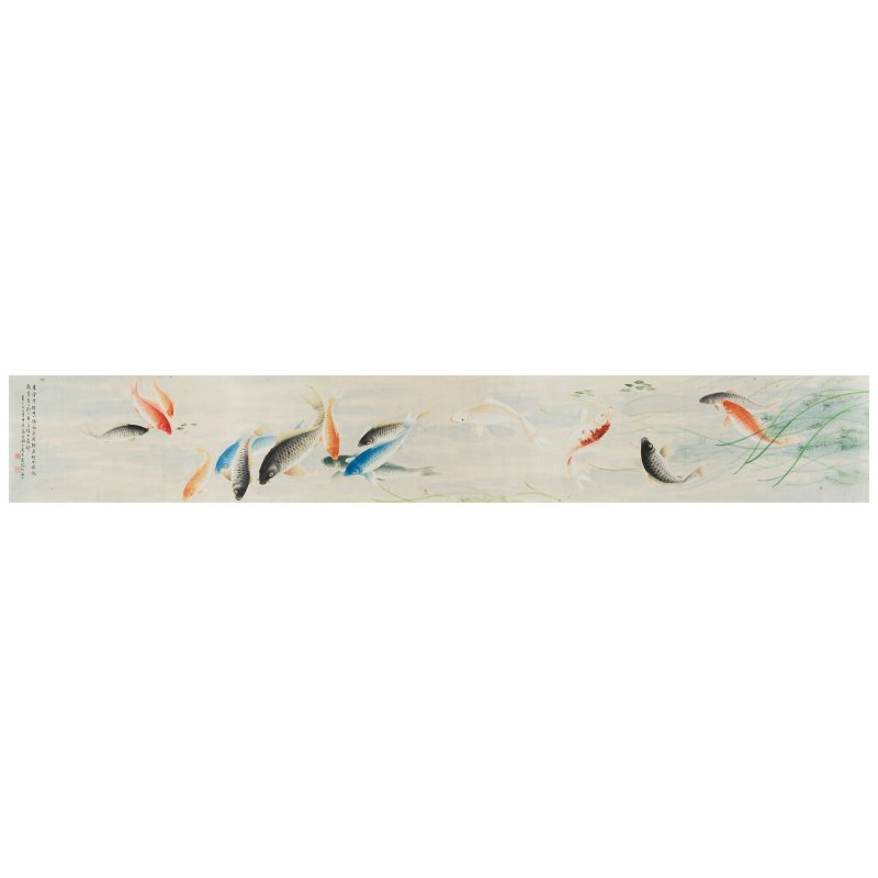 吳青霞（1910-2009）　花港觀魚　設色紙本　手卷　一九四一年作 | WU QINGXIA (1910-2008) - 图3