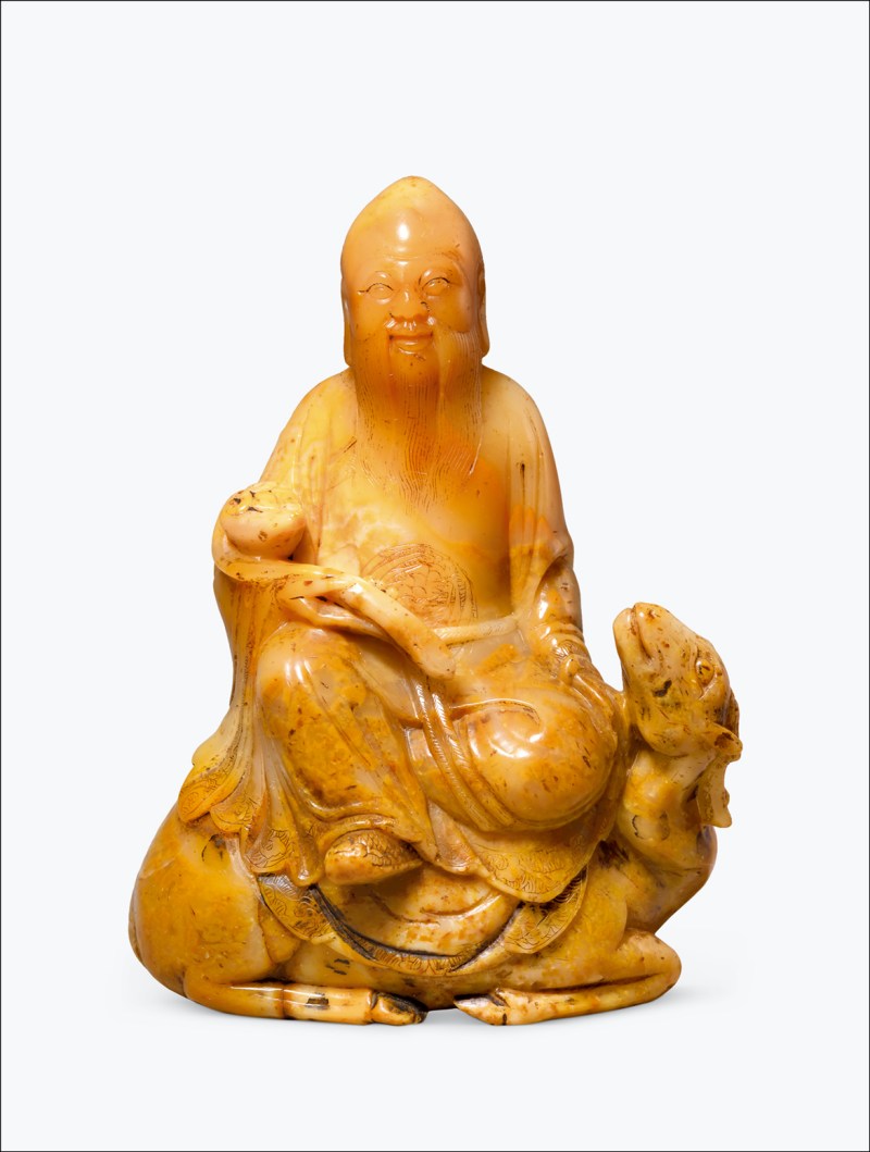 清早期 寿山石寿星像