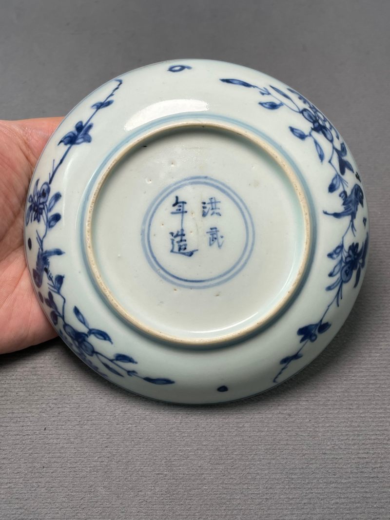明中期 青花“青云折桂”故事图盘 - 图8