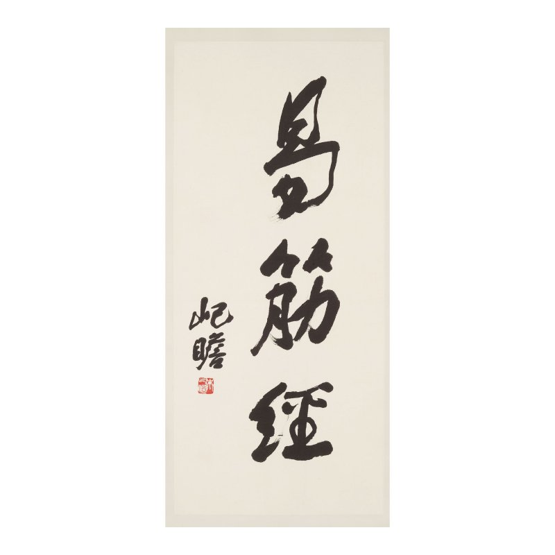 朱紀瞻（1892-1996）　書法「易筋經」　水墨紙本　立軸 | ZHU QIZHAN (1892-1996); ZHANG LONGYUAN (1909-2009); WANG KAIHE (1901-1997) - 图3