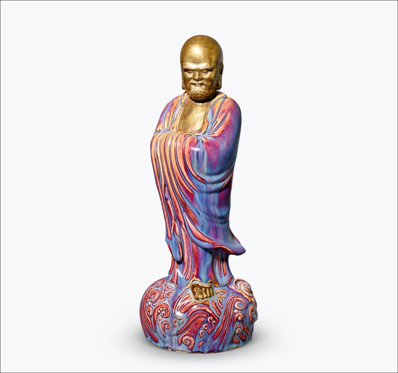 清乾隆 窑变釉达摩像