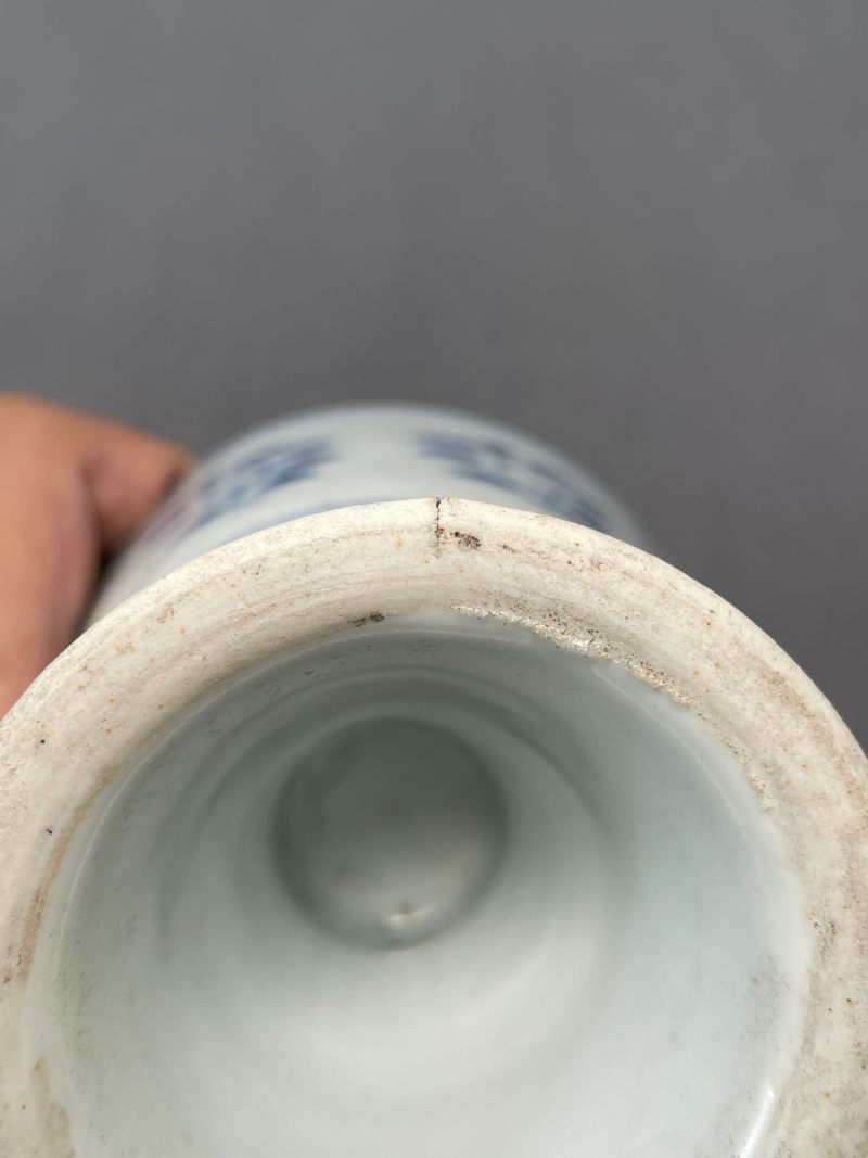 清雍正 青花大吉图高足杯 - 图16