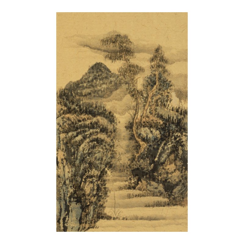 柴一茗（生於1965年）　山水間的神話人物　淺設色紙本　冊頁九開十六頁　一九八六年作 | CHAI YIMING (BORN 1965) - 图9