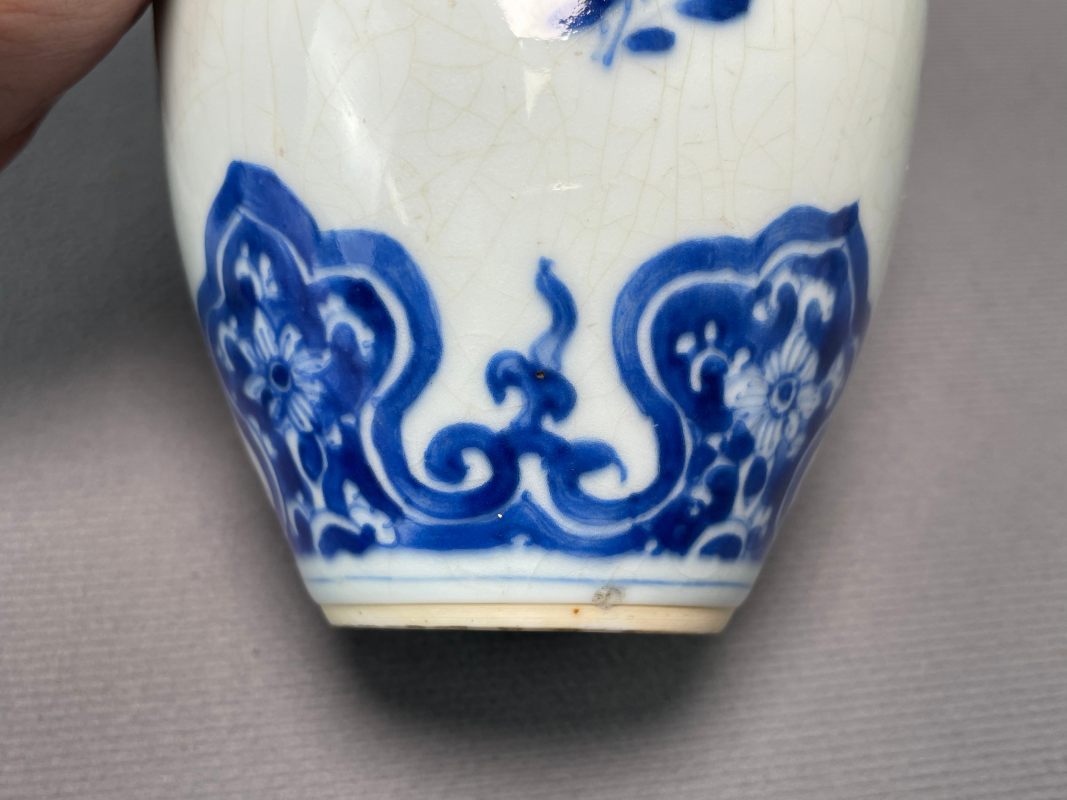 清康熙 青花花卉纹小罐（带木座） - 图10