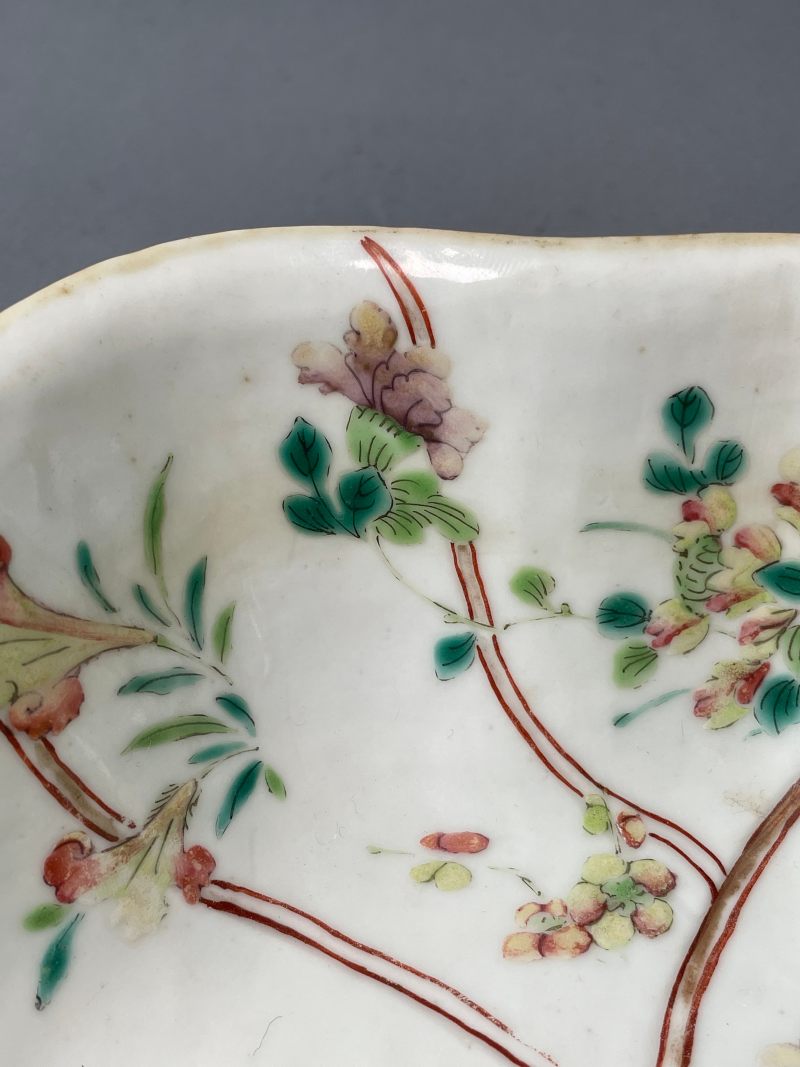 现代 粉彩花鸟纹供碗 - 图7