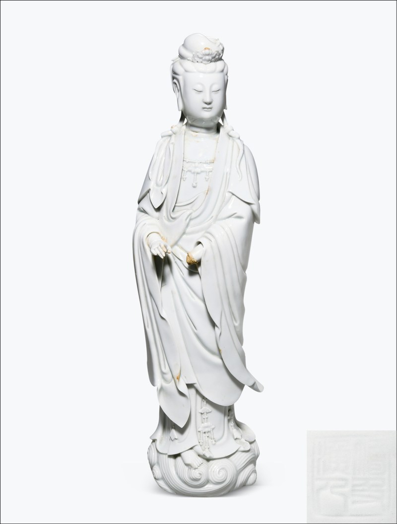 清 德化窑白釉观音像