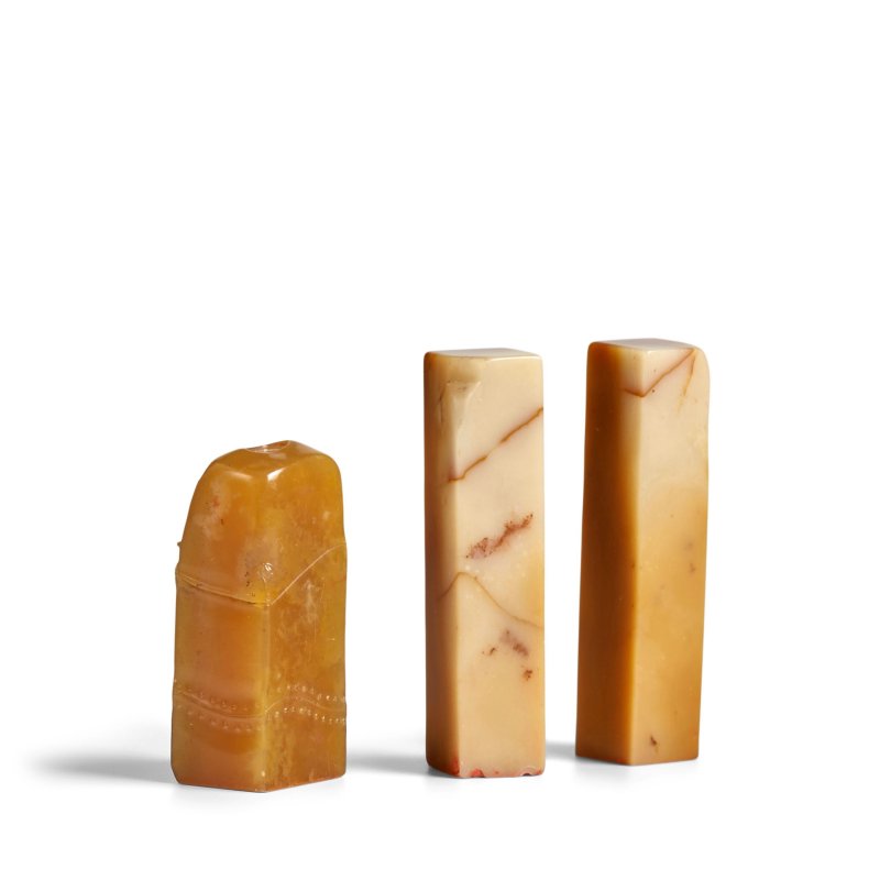 壽山石自用印三方　清末民初 | Three Soapstone Seals - 图3