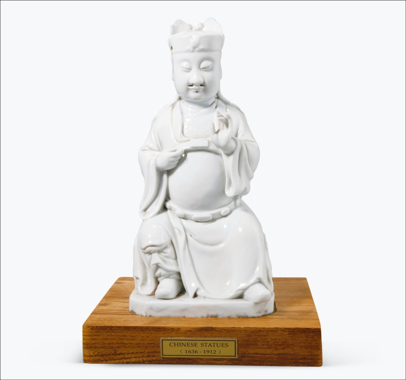 清 德化窑白釉文昌帝君像