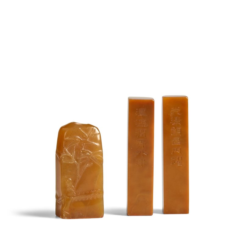 壽山石自用印三方　清末民初 | Three Soapstone Seals - 图4