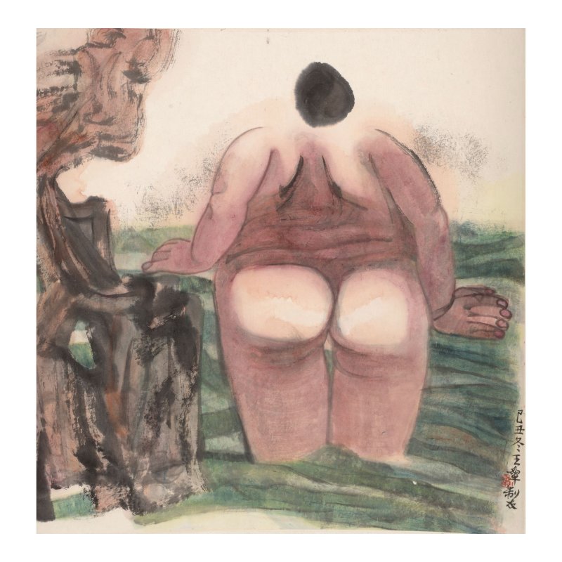 王犁（生於1970年）　背影二幀　設色紙本　立軸　二〇〇九年作 | WANG LI (BORN 1970) - 图2