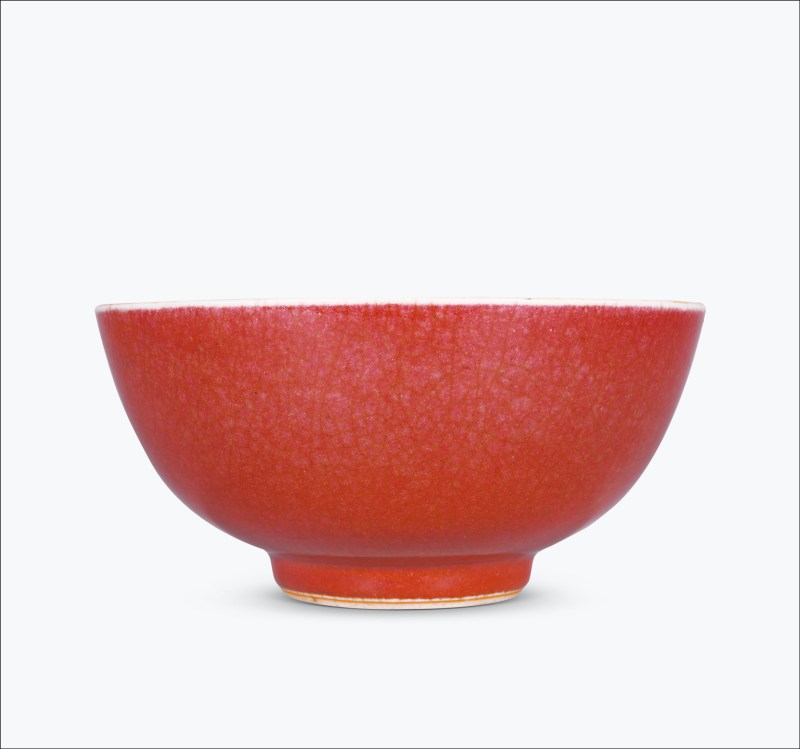 清康熙 郎窑红釉大碗 - 图1