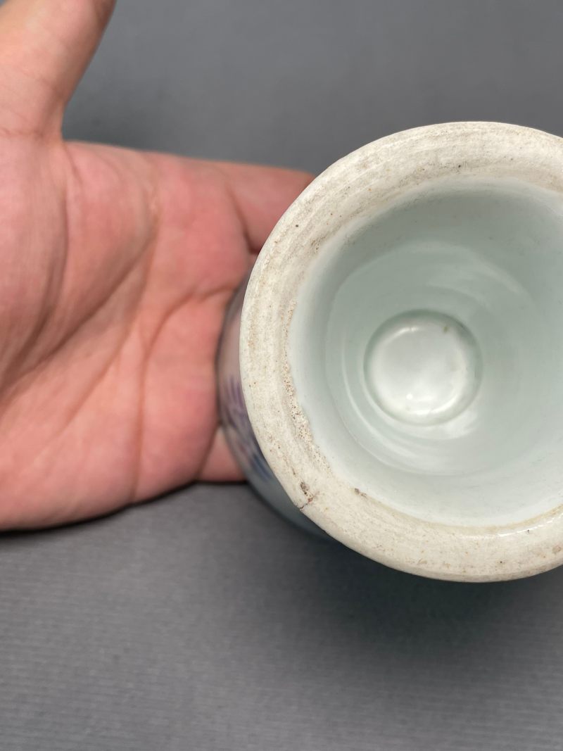 清雍正 青花大吉图高足杯 - 图24