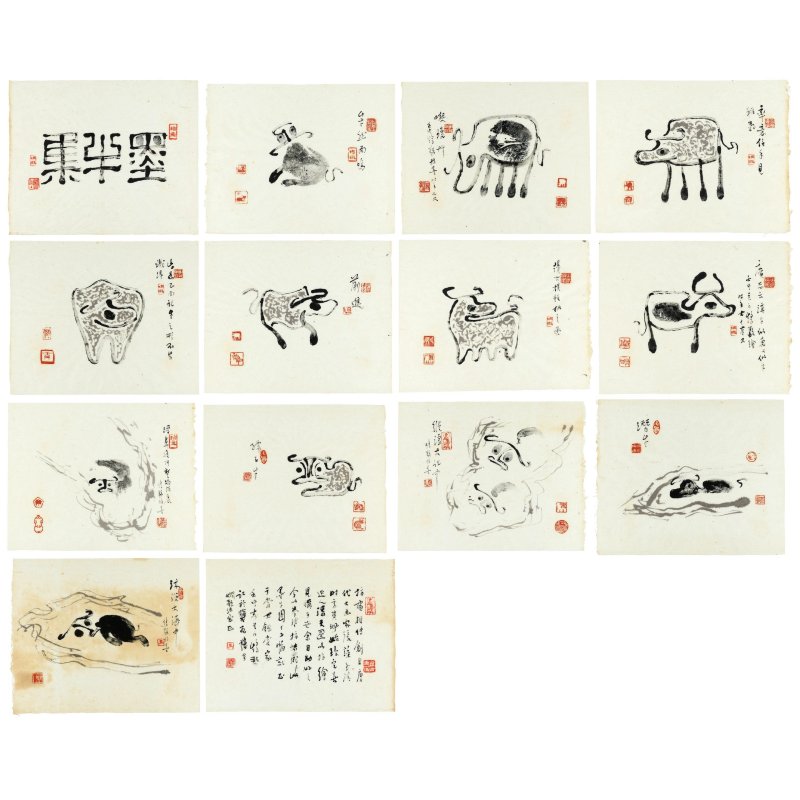 矯毅(1917-2011)　爲王嫻歌冩墨半集　水墨紙本　軟片十四幀　一九九二年作 | JIAO YI (1917-2011); YU SHICHAO (BORN 1953) - 图32