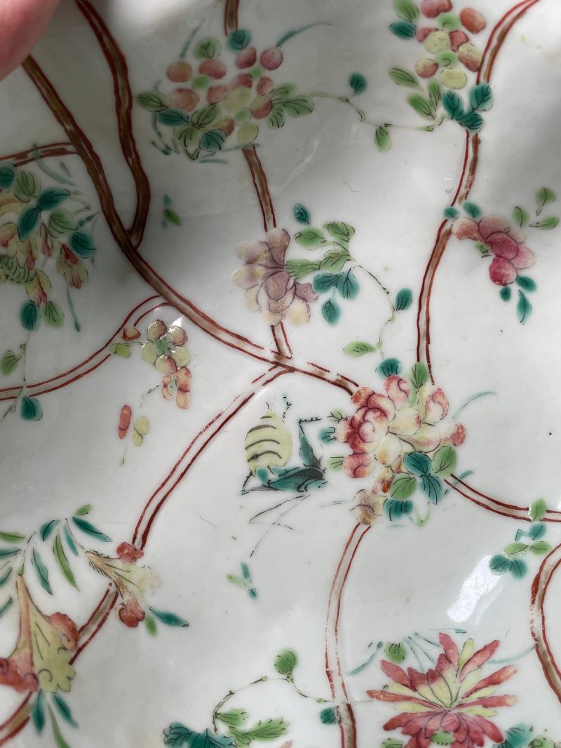 现代 粉彩花鸟纹供碗 - 图13