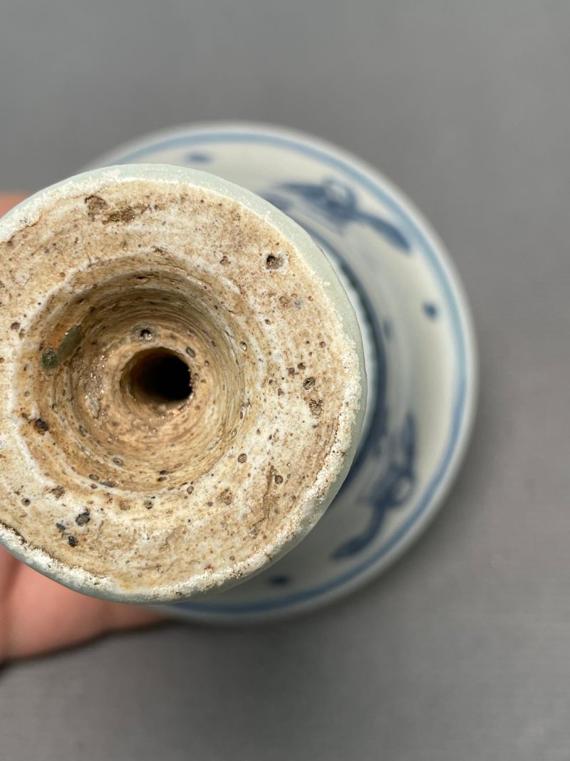 明天启 眀天启 青花婴戏图高足杯 - 图18