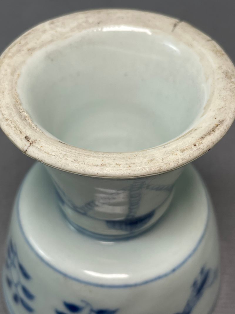 清雍正 青花大吉图高足杯 - 图27