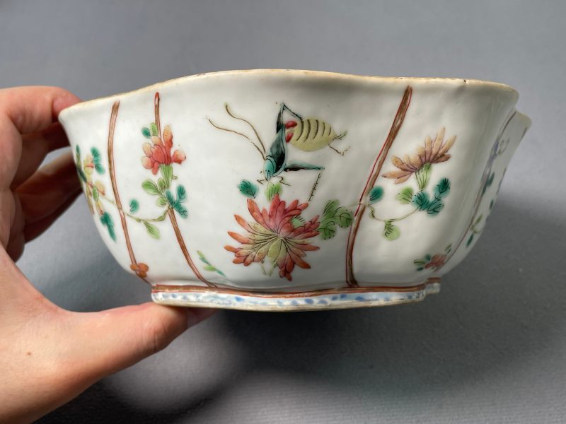现代 粉彩花鸟纹供碗 - 图14