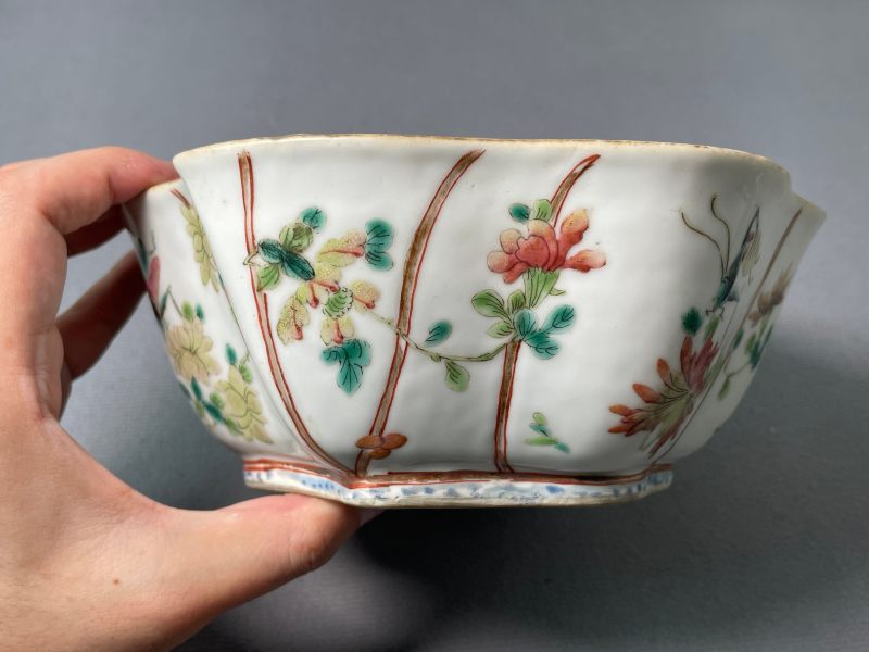 现代 粉彩花鸟纹供碗 - 图15
