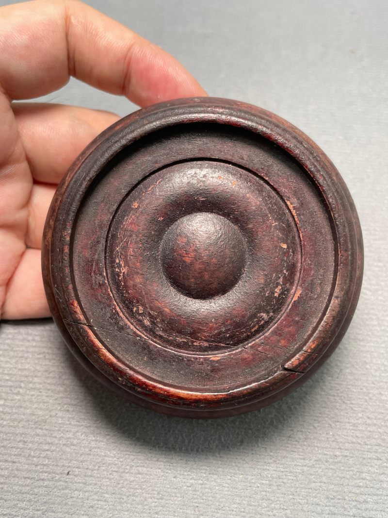 清康熙 青花花卉纹小罐（带木座） - 图19