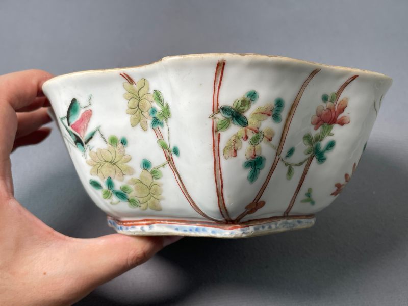 现代 粉彩花鸟纹供碗 - 图16