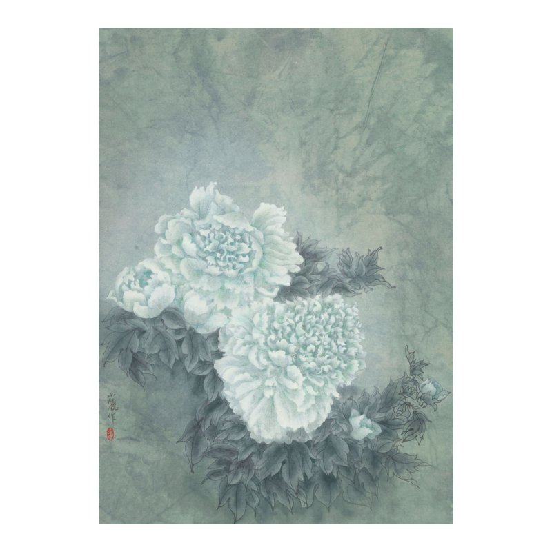 蔡小麗（生於1956年）　玉牡丹　設色紙本　鏡框　一九八九年作 | CAI XIAOLI (BORN 1956) - 图1