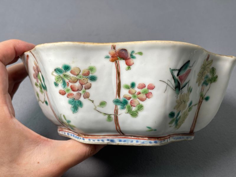 现代 粉彩花鸟纹供碗 - 图19