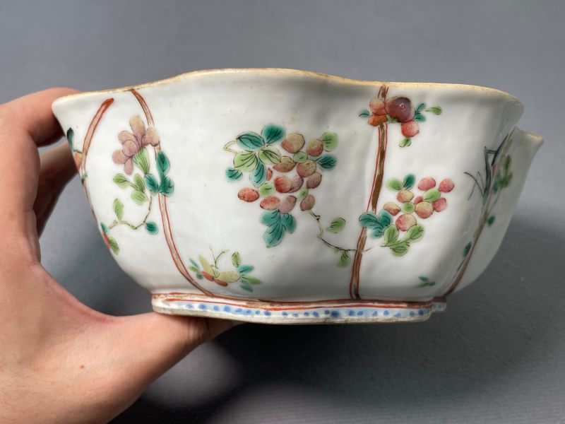 现代 粉彩花鸟纹供碗 - 图20