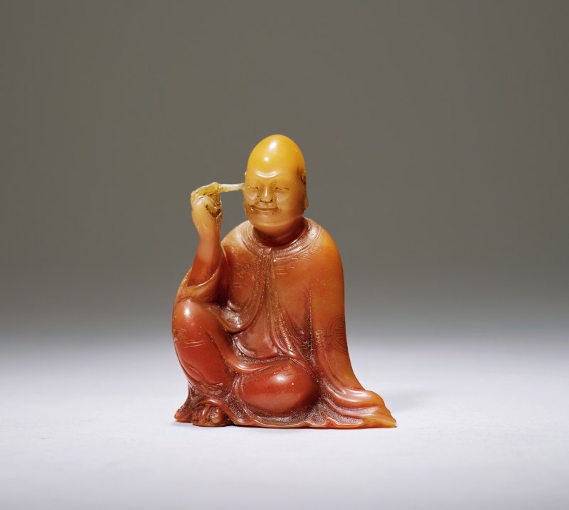 清 寿山石掏耳罗汉