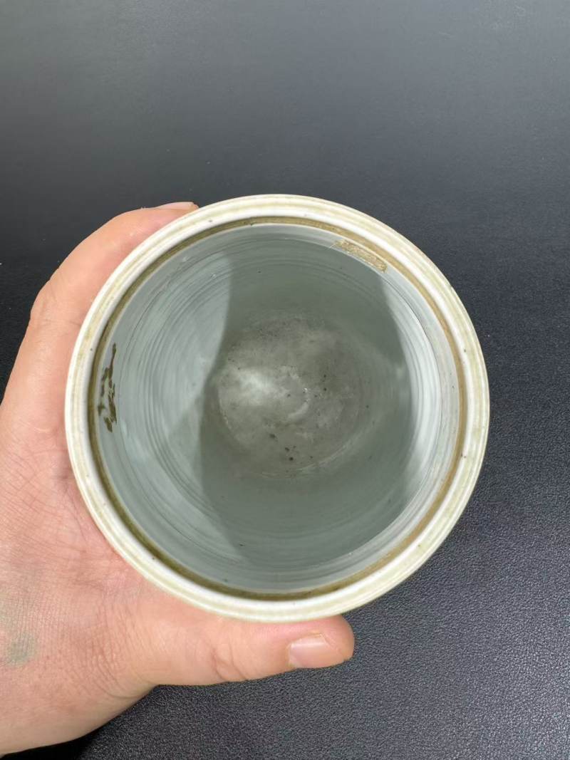 明崇祯 青花婴戏纹莲子罐 - 图7