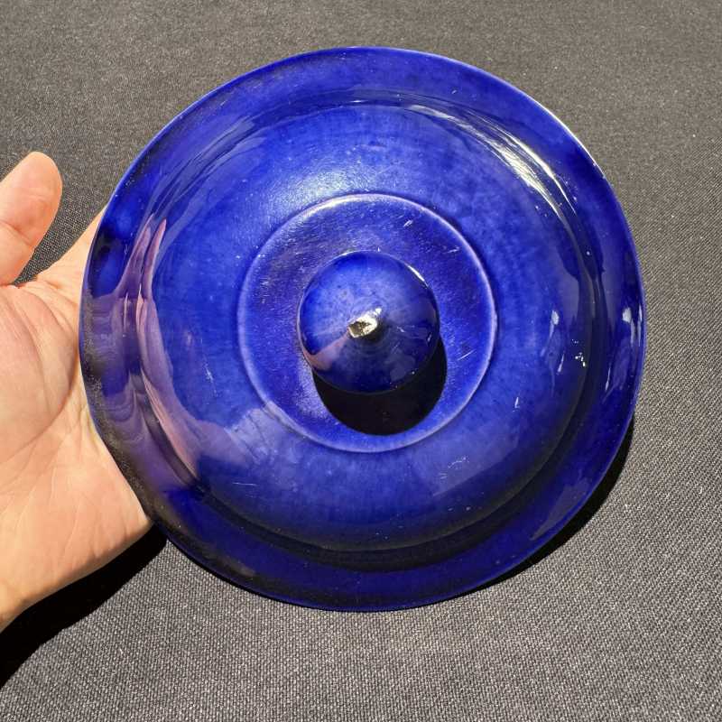 清康熙 茄皮紫釉牺耳尊 - 图8