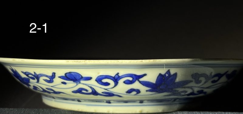 明万历 青花松竹梅纹盘一对 - 图19