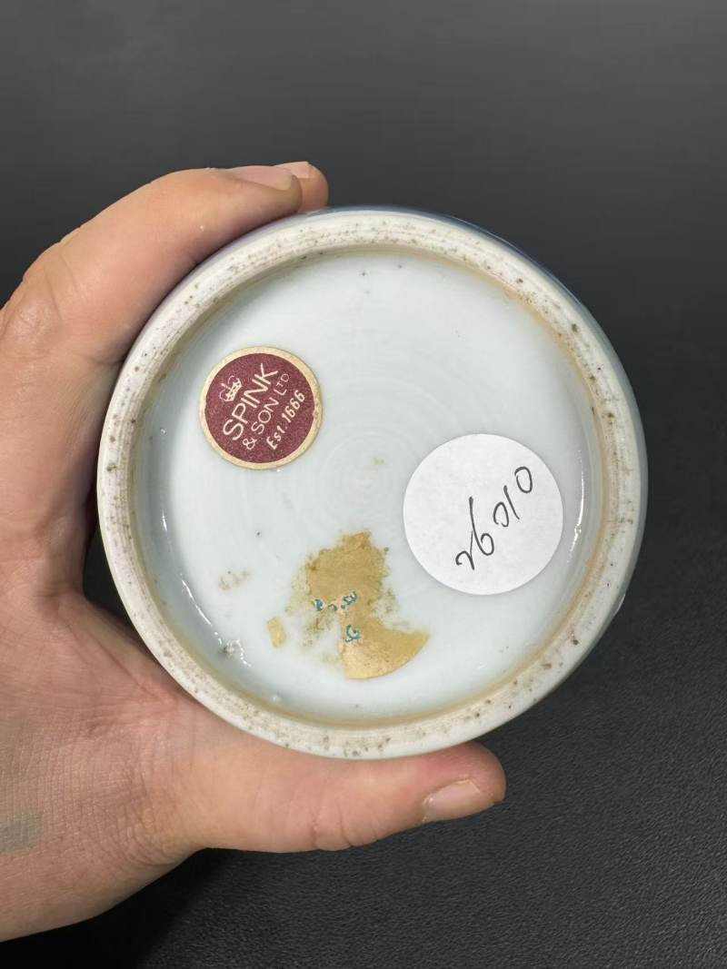 明崇祯 青花婴戏纹莲子罐 - 图8