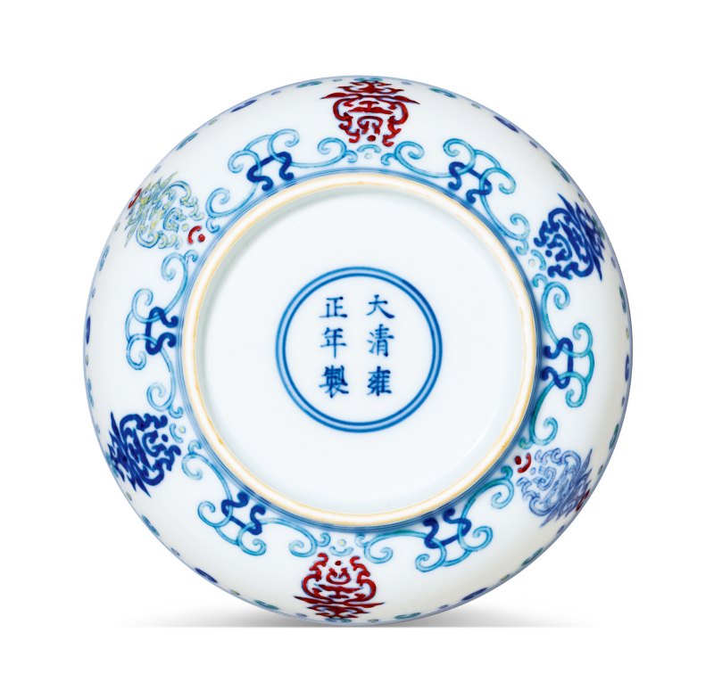清雍正 斗彩贯套寿字纹小碟 - 图2