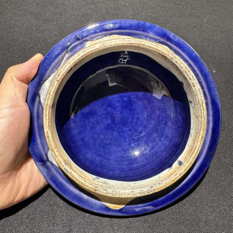 清康熙 茄皮紫釉牺耳尊 - 图9