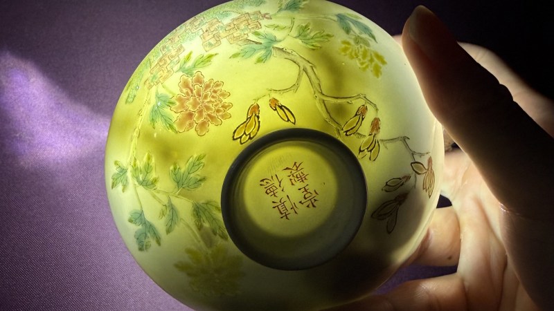 清光绪 粉彩花卉纹盖碗 - 图13