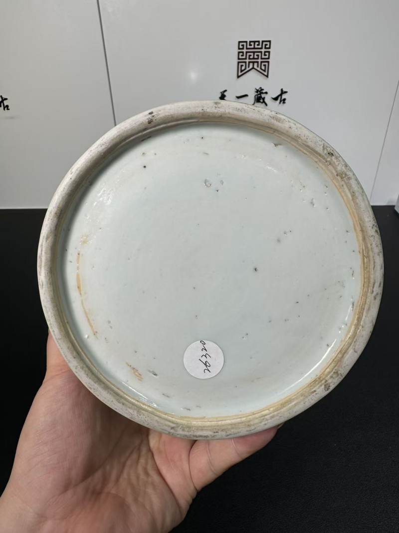 清康熙 釉下三彩山水纹棒槌瓶 - 图9