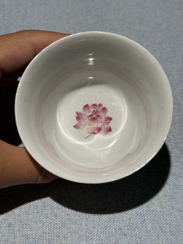 民国 粉彩加珐琅彩十二花神诗文马蹄杯十二只 - 图41