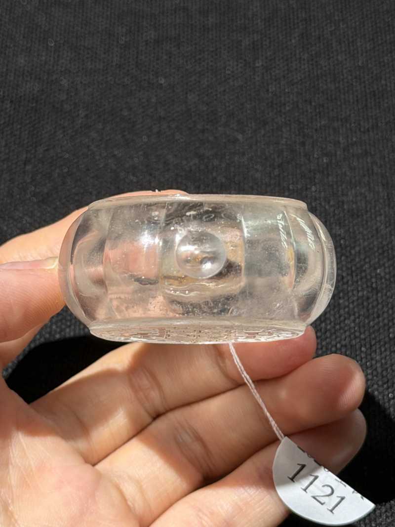 清 水晶钱币纹烟壶 - 图7