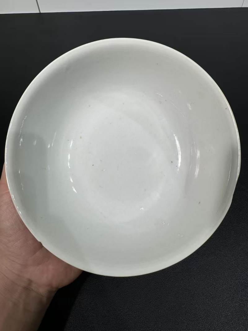 清雍正 墨彩描金郭府迎归图碗 - 图7