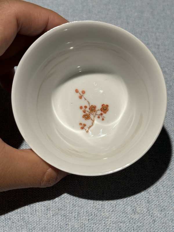 民国 粉彩加珐琅彩十二花神诗文马蹄杯十二只 - 图77