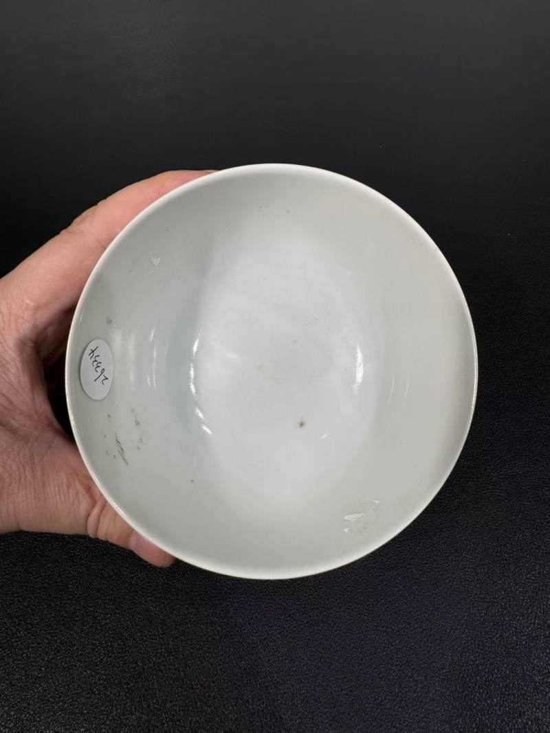 清道光 胭脂粉地洋彩轧道四季花卉纹碗 - 图9