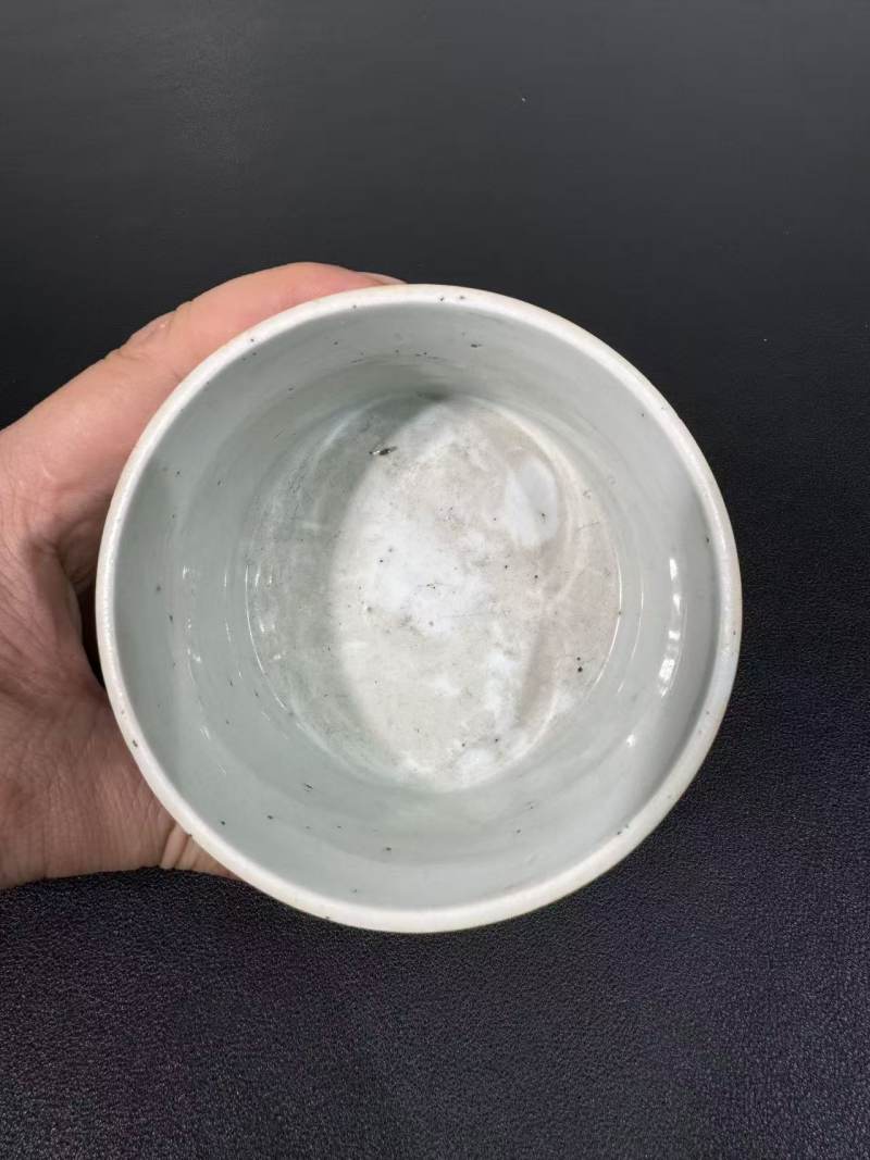 明崇祯 青花达摩诵经图琴炉 - 图8