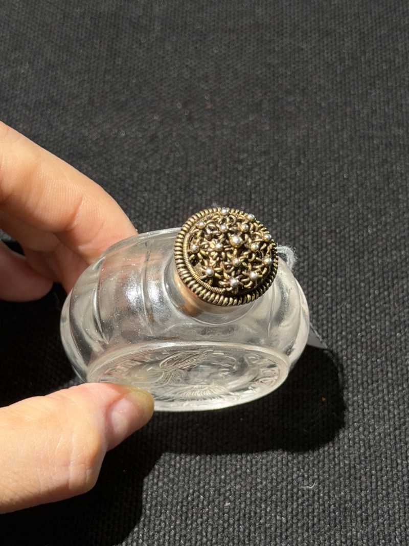 清 水晶钱币纹烟壶 - 图8