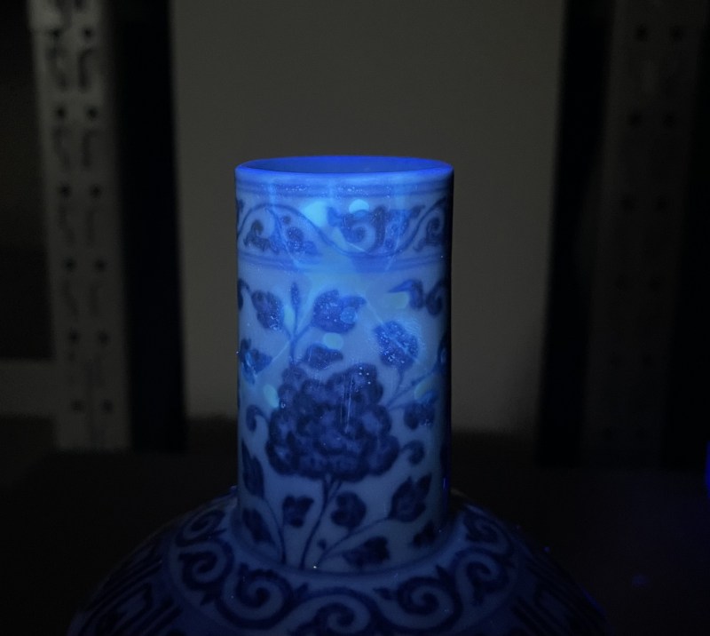 清乾隆 青花折枝花卉纹纸槌瓶 - 图14