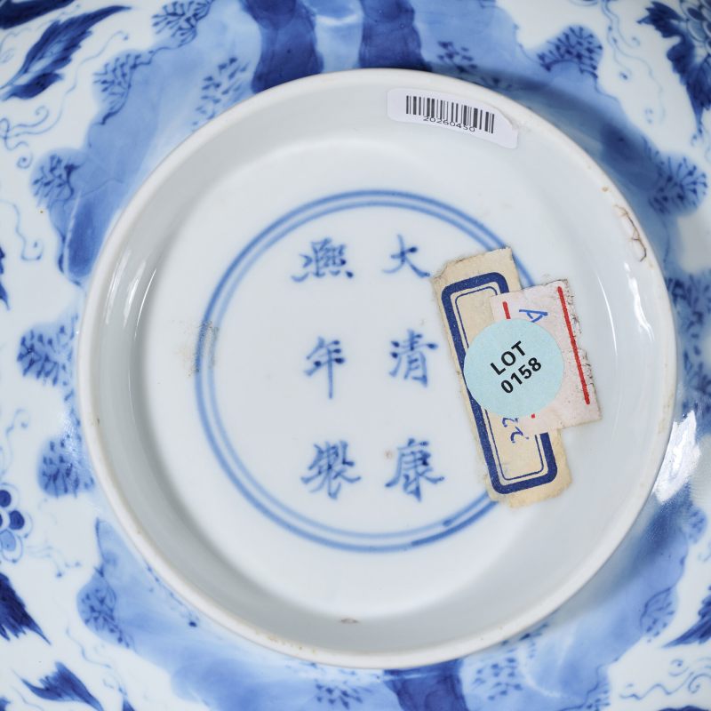 清康熙 青花松鼠葡萄纹碗 - 图6