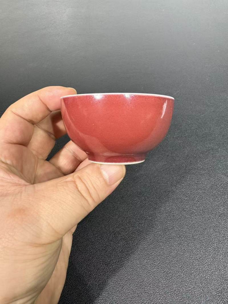 清雍正 霁红釉小茶圆 - 图3